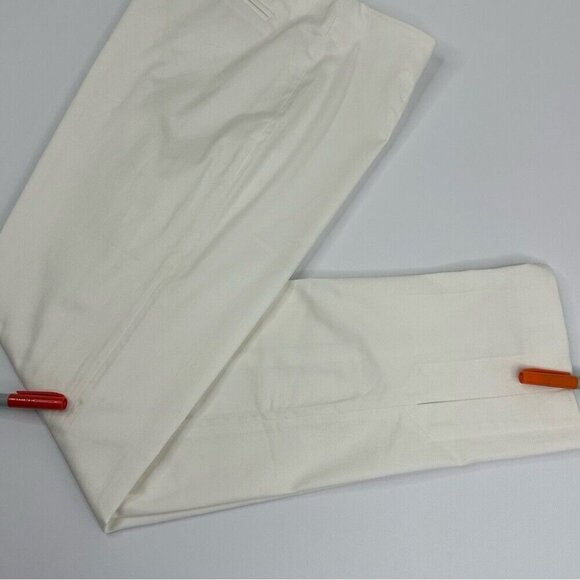 Randy Kemper Women's NWT White Sateen Minimalist Straight Leg Pant 4/W31/L28 - Picture 5 of 10